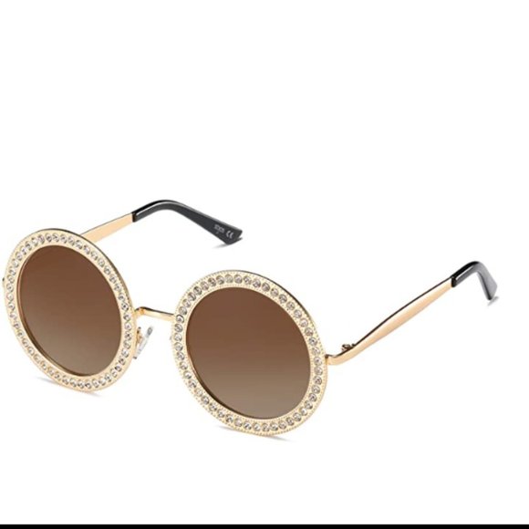 Super Sexy Round Rhinestone Sunglasses